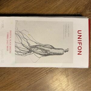 UNIF Oriental Black Ginseng Firming Sheet Mask - Red and White